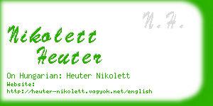 nikolett heuter business card